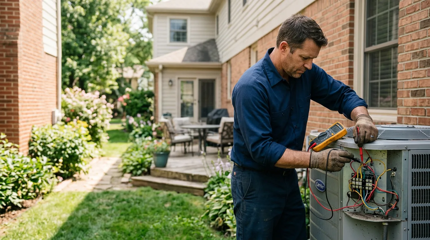 HVAC technician working near Kasbeer, IL